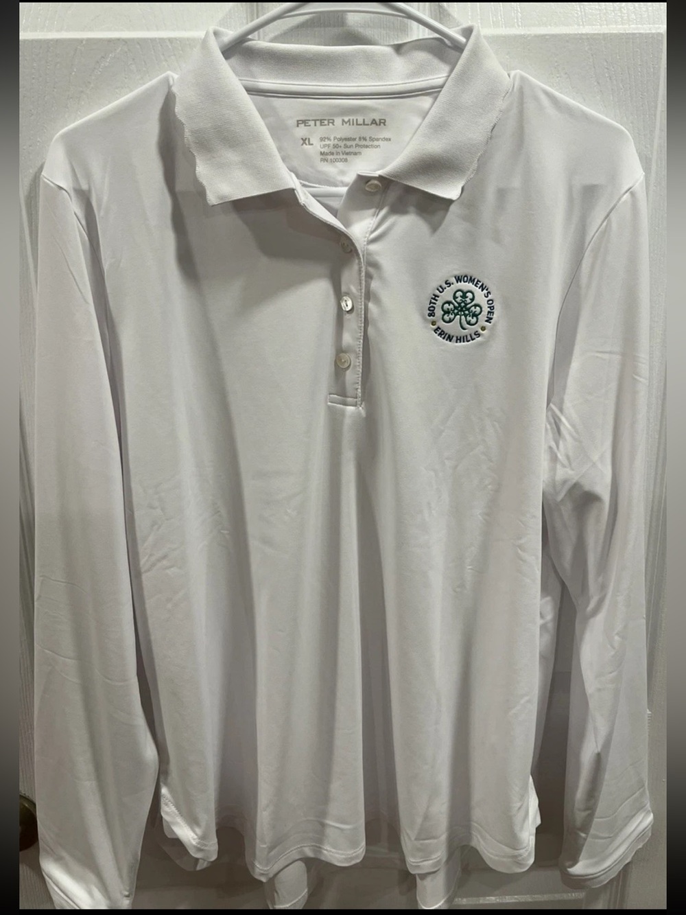 Peter Millar Erin Hills U.S. Women's Open Long Sleeve Golf Polo XL